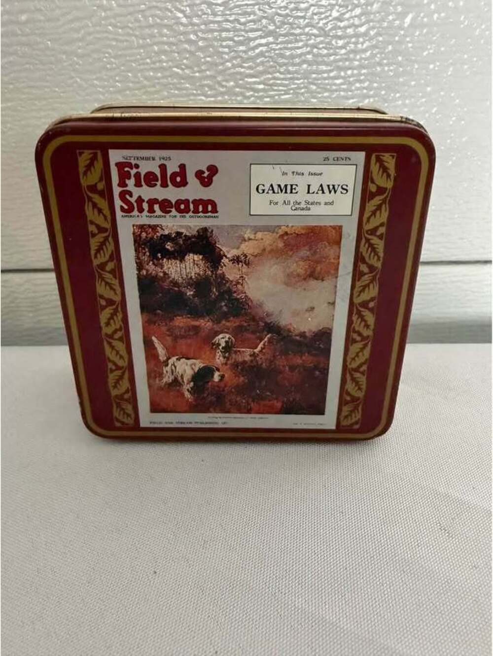Field & Stream Vintage 6 Coaster Set with Tin